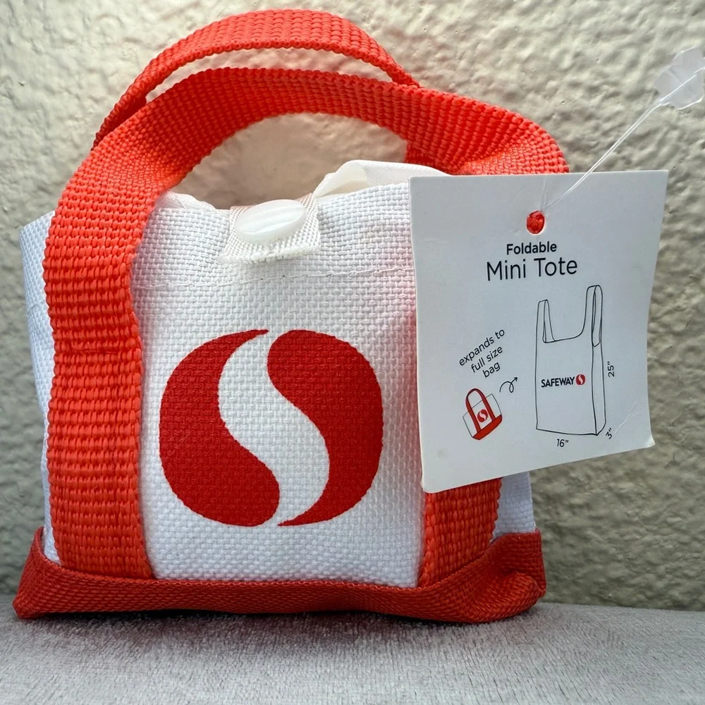 Mini Tote with Foldable Reusable Grocery Bag — Safeway Brand - Picture 2 of 11